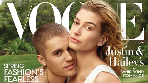 Justin and Hailey Bieber Cover the March 2019 Issue of 'Vogue'